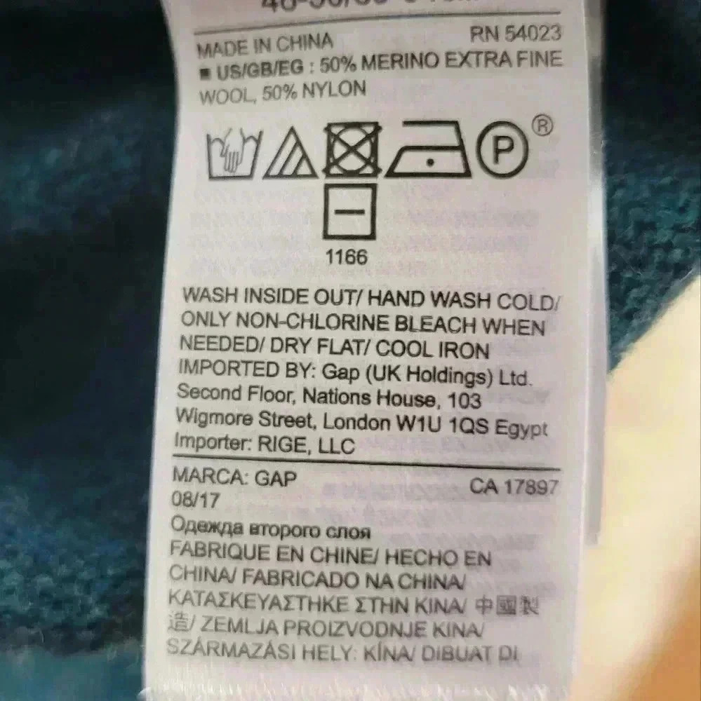 Green Gap Merino Wool Blend Crewneck Sweater Size L - Picture 5 of 5